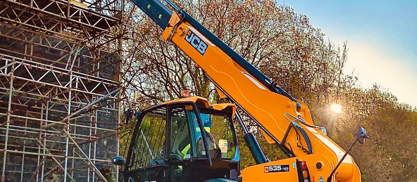 Telehandler on site